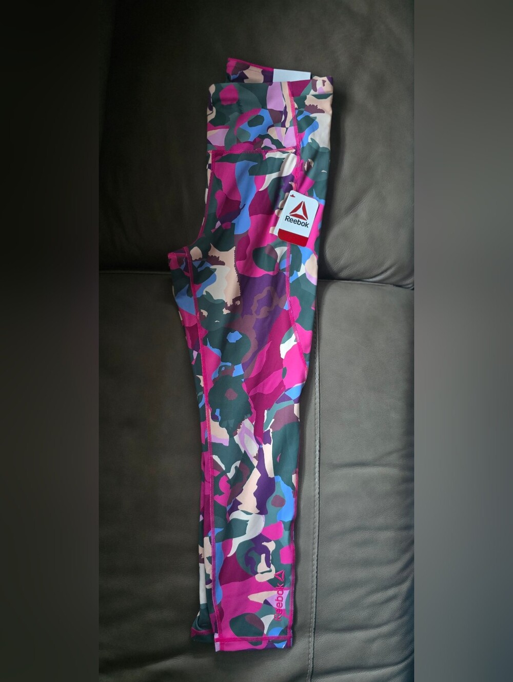 Reebok Pink Purple Blue Camo Leggings